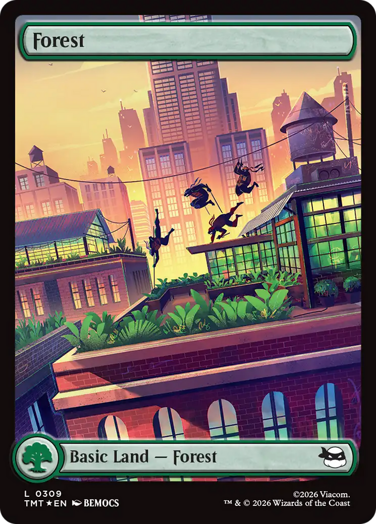 Forest (0309) (Surge Foil) [Teenage Mutant Ninja Turtles] | Card Merchant Takapuna
