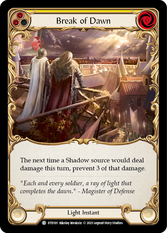 Break of Dawn (Yellow) [DTD101] (Dusk Till Dawn)  Rainbow Foil | Card Merchant Takapuna