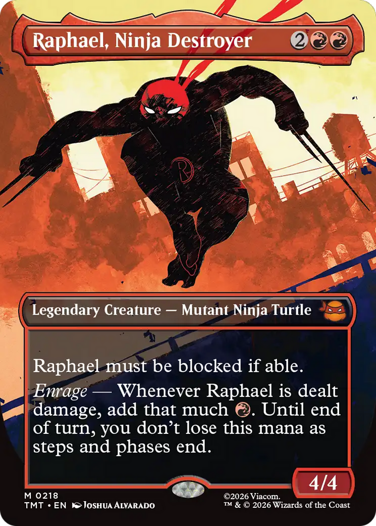 Raphael, Ninja Destroyer (Borderless) [Teenage Mutant Ninja Turtles] | Card Merchant Takapuna