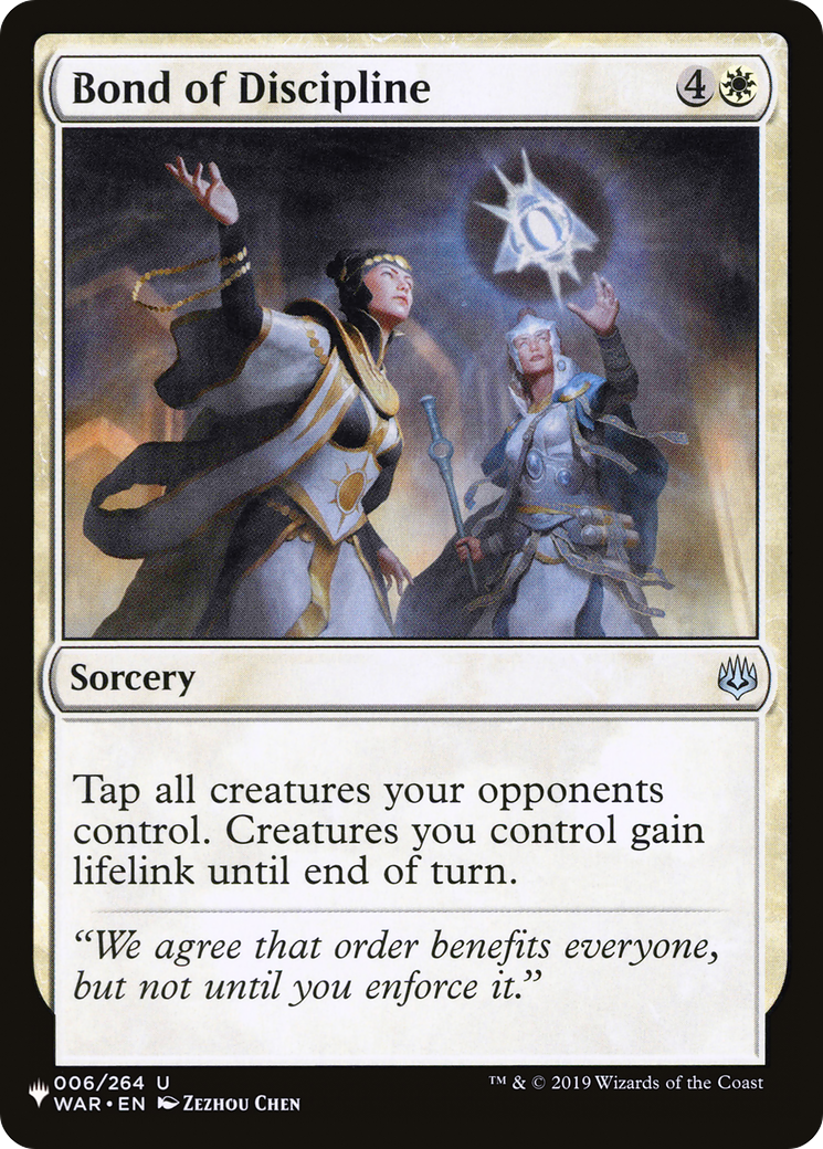 Bond of Discipline [The List] | Card Merchant Takapuna