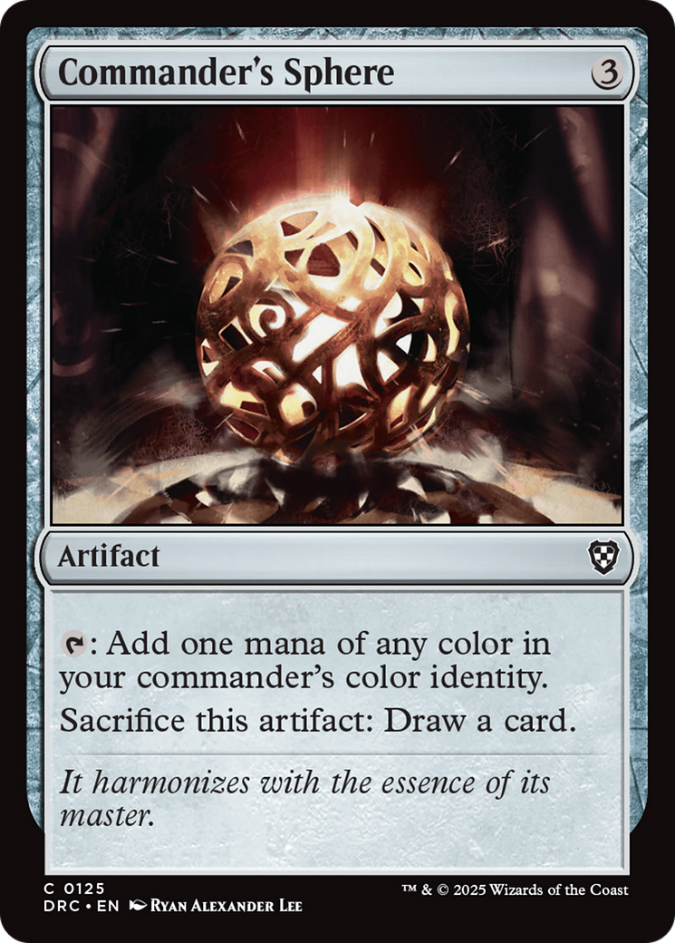 Commander's Sphere [Aetherdrift Commander] | Card Merchant Takapuna