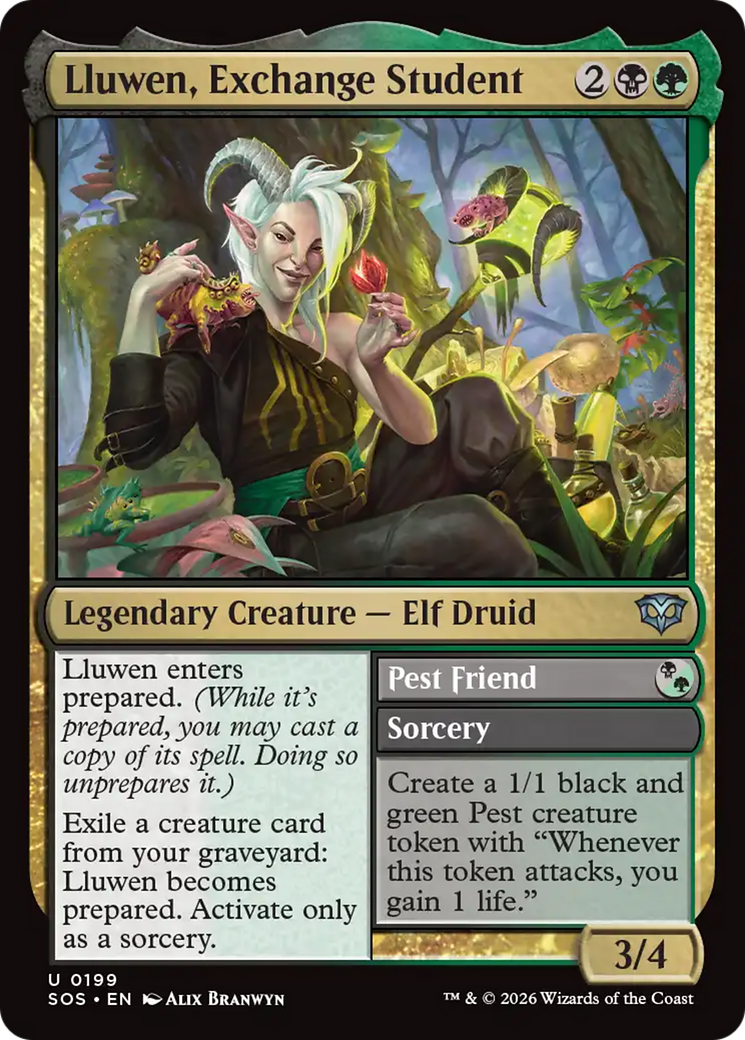 Lluwen, Exchange Student [Secrets of Strixhaven] | Card Merchant Takapuna