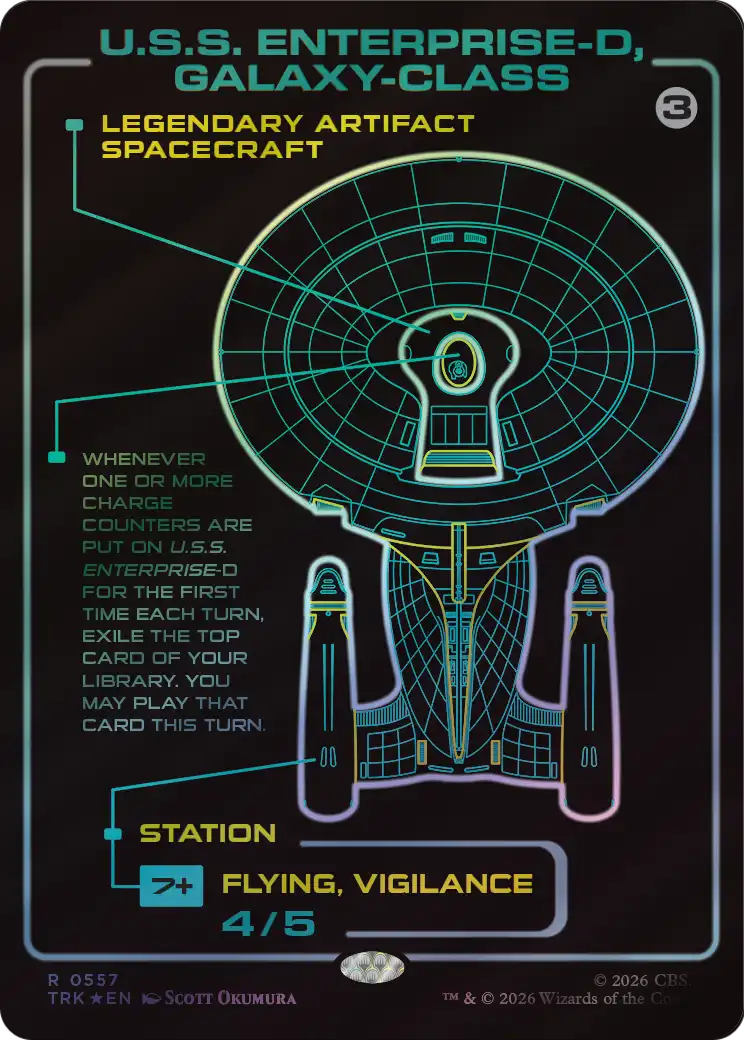 U.S.S. Enterprise-D, Galaxy-Class (Showcase) [Star Trek] | Card Merchant Takapuna