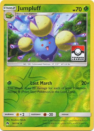 Jumpluff (14/214) (League Promo) [Sun & Moon: Lost Thunder] | Card Merchant Takapuna