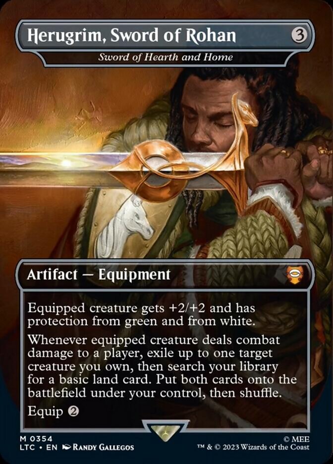 Herugrim, Sword of Rohan - Sword of Hearth and Home (Borderless) [The Lord of the Rings: Tales of Middle-Earth Commander] | Card Merchant Takapuna