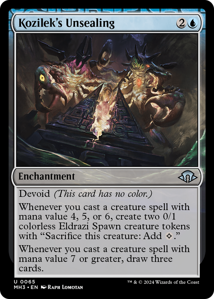 Kozilek's Unsealing [Modern Horizons 3] | Card Merchant Takapuna