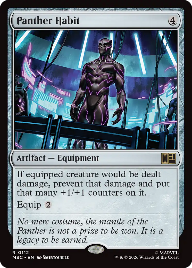 Panther Habit (Surge Foil) [Marvel Super Heroes Commander] | Card Merchant Takapuna