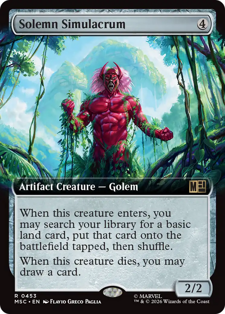 Solemn Simulacrum (Extended Art) [Marvel Super Heroes Commander] | Card Merchant Takapuna