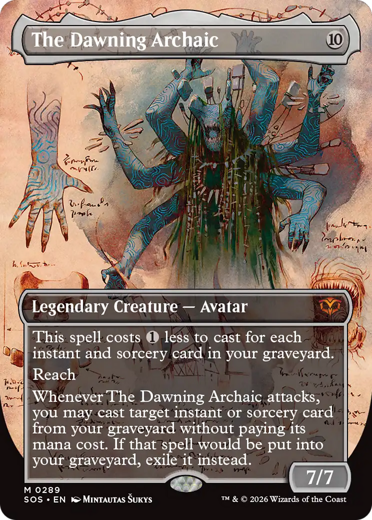 The Dawning Archaic (Borderless) [Secrets of Strixhaven] | Card Merchant Takapuna