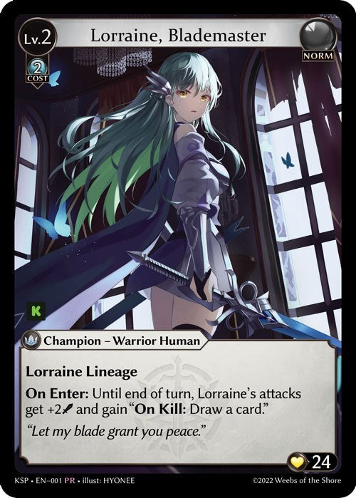 Lorraine, Blademaster (1) [Promotional Cards] | Card Merchant Takapuna
