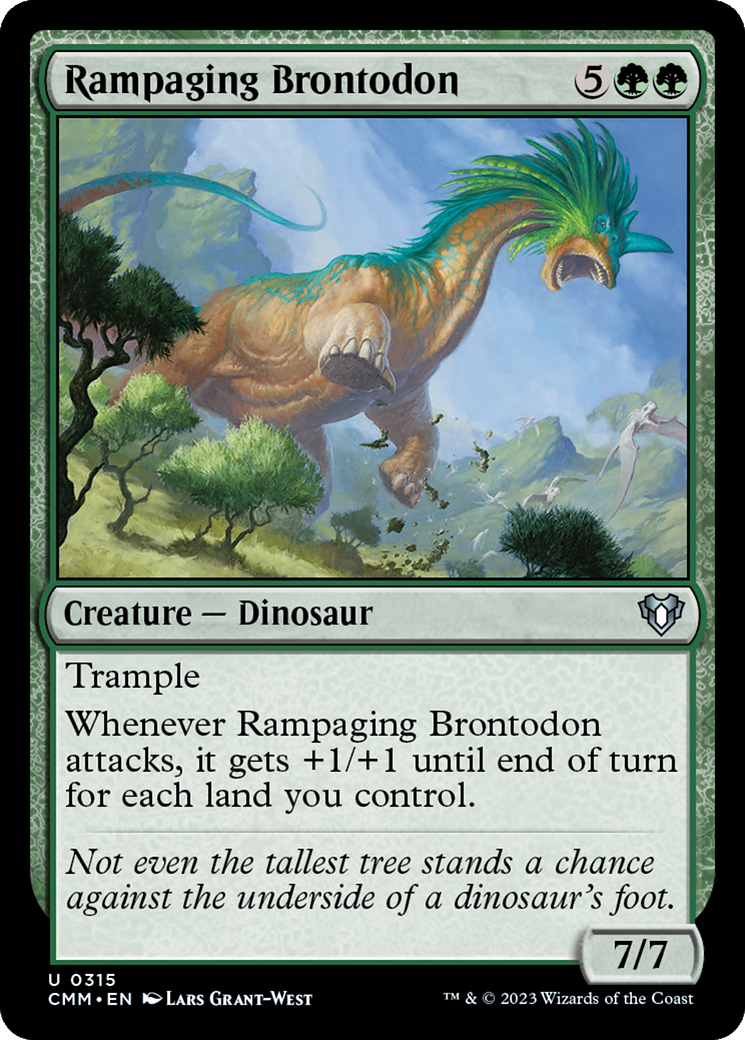 Rampaging Brontodon [Commander Masters] | Card Merchant Takapuna