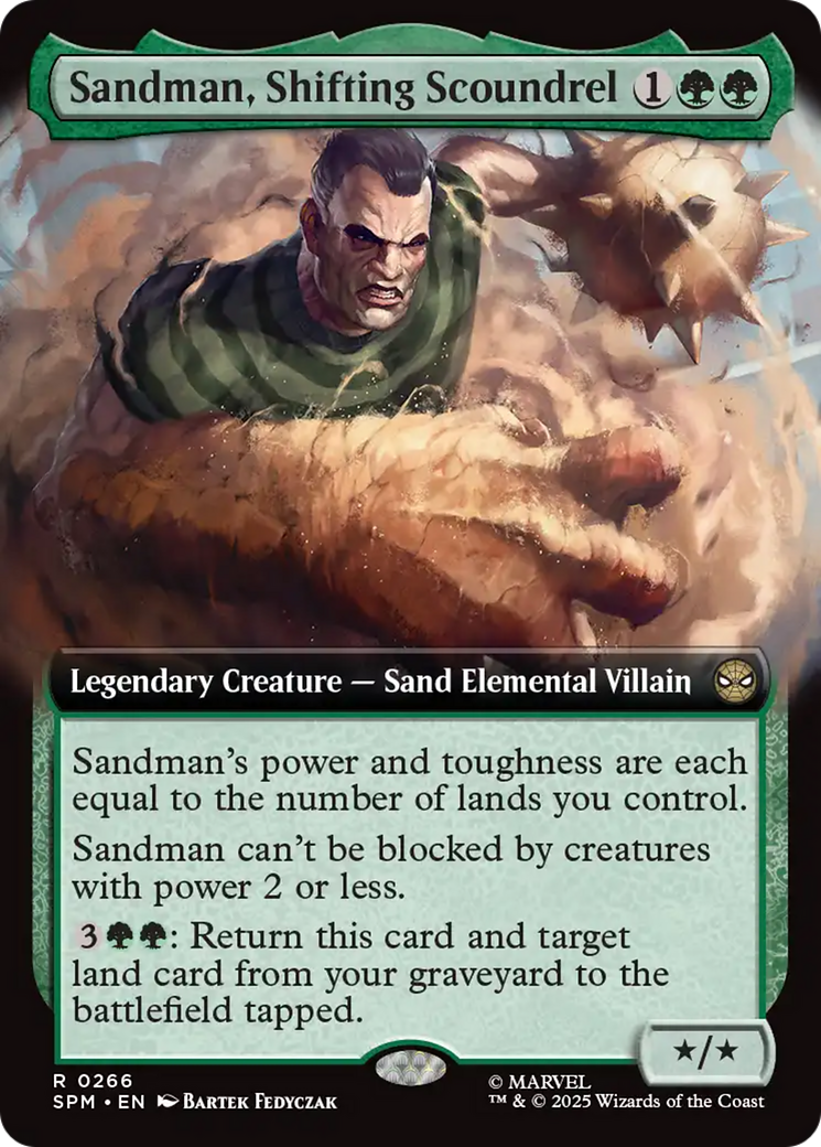 Sandman, Shifting Scoundrel (Extended Art) [Marvel's Spider-Man] | Card Merchant Takapuna