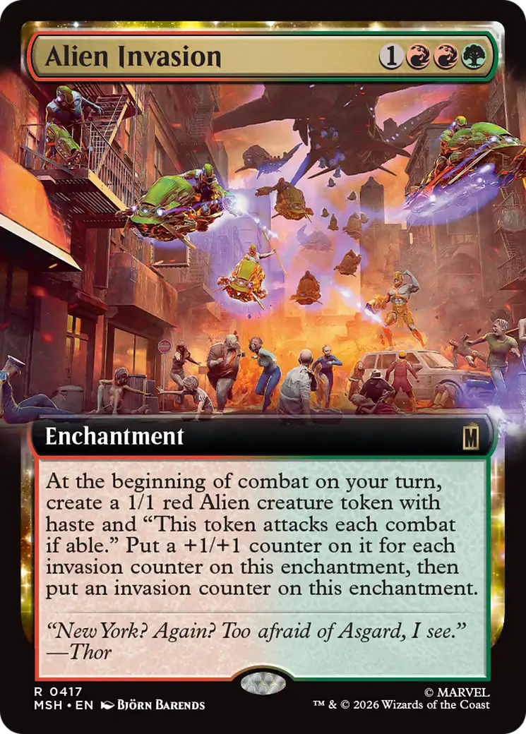 Alien Invasion (Extended Art) [Marvel Super Heroes] | Card Merchant Takapuna