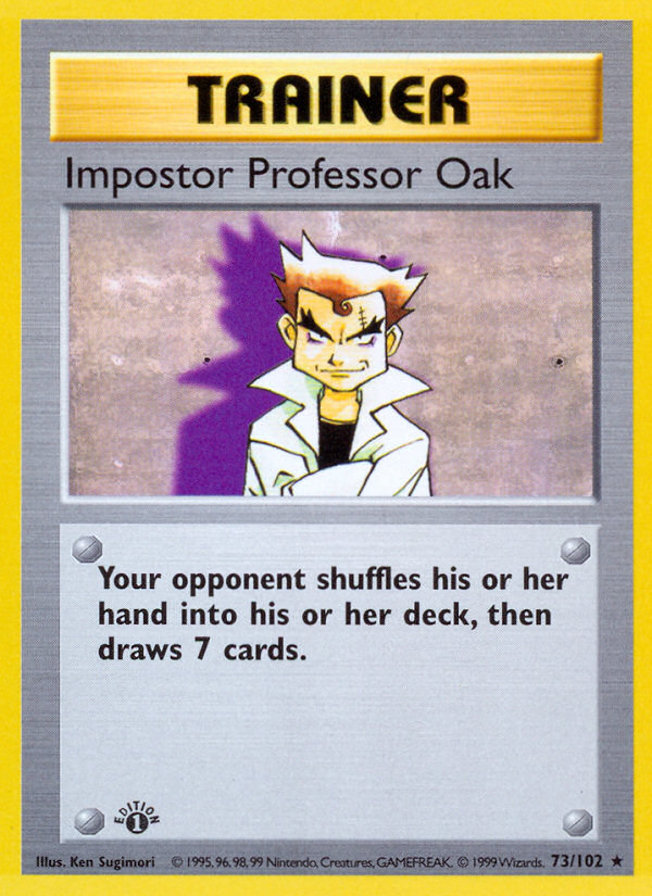Impostor Professor Oak (73/102) (Shadowless) [Base Set 1st Edition] | Card Merchant Takapuna