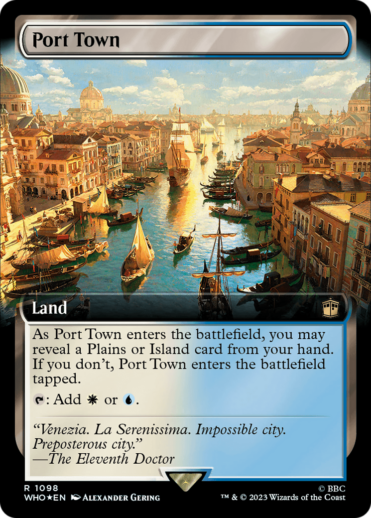 Port Town (Extended Art) (Surge Foil) [Doctor Who] | Card Merchant Takapuna