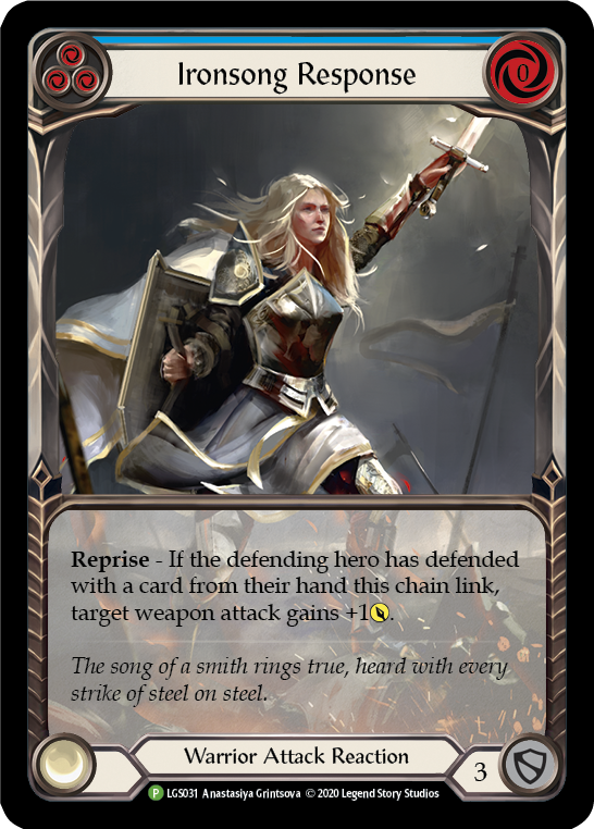 Ironsong Response (Blue) [LGS031] (Promo)  Rainbow Foil | Card Merchant Takapuna