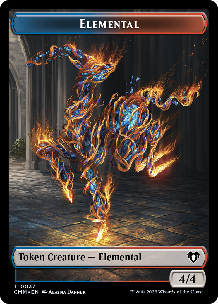 Spirit (0010) // Elemental (0037) Double-Sided Token [Commander Masters Tokens] | Card Merchant Takapuna