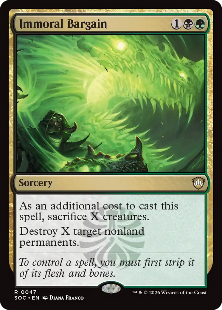Immoral Bargain [Secrets of Strixhaven Commander] | Card Merchant Takapuna