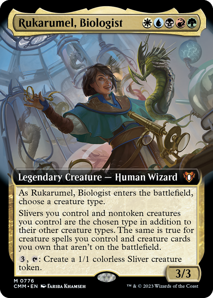 Rukarumel, Biologist (Extended Art) [Commander Masters] | Card Merchant Takapuna