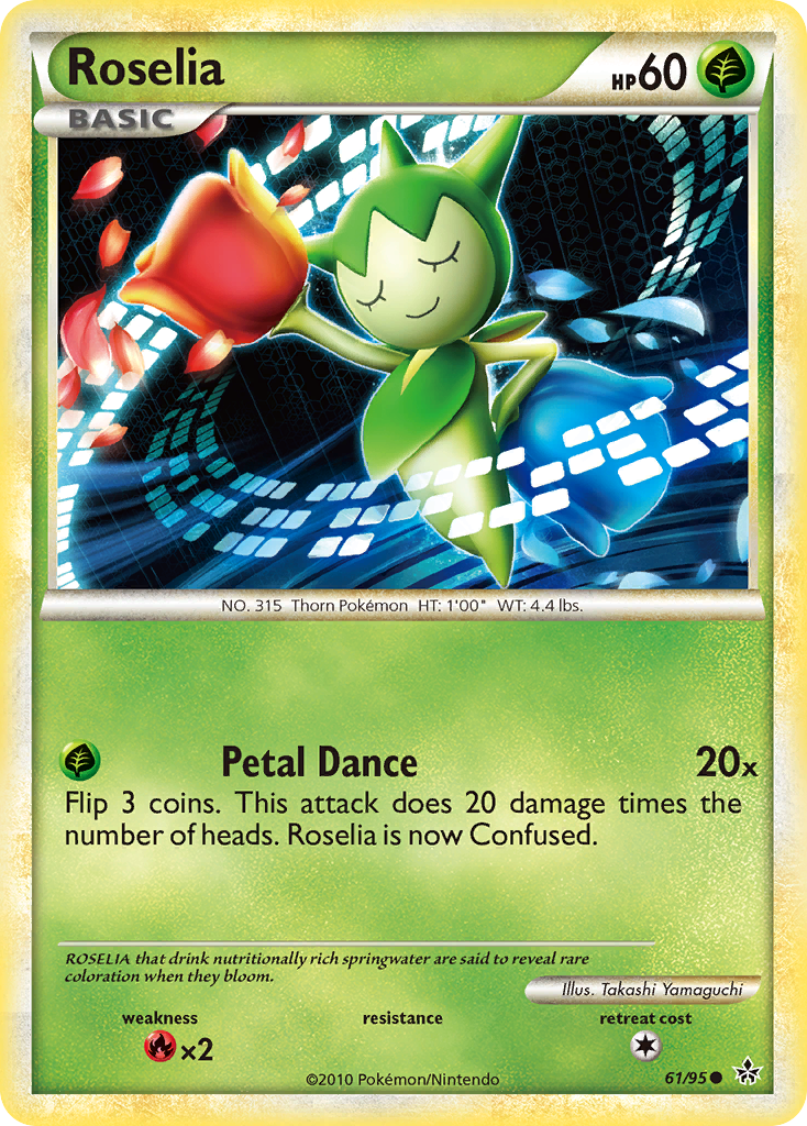 Roselia (61/95) [HeartGold & SoulSilver: Unleashed] | Card Merchant Takapuna