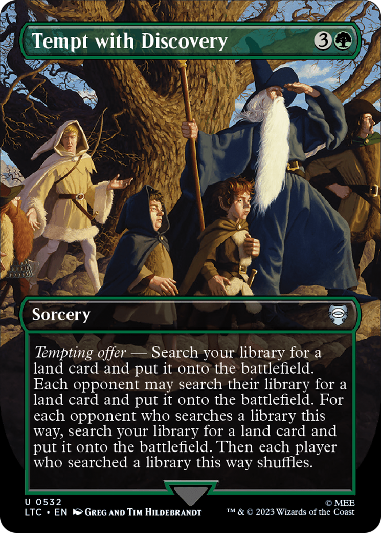Tempt with Discovery (Borderless) [The Lord of the Rings: Tales of Middle-Earth Commander] | Card Merchant Takapuna