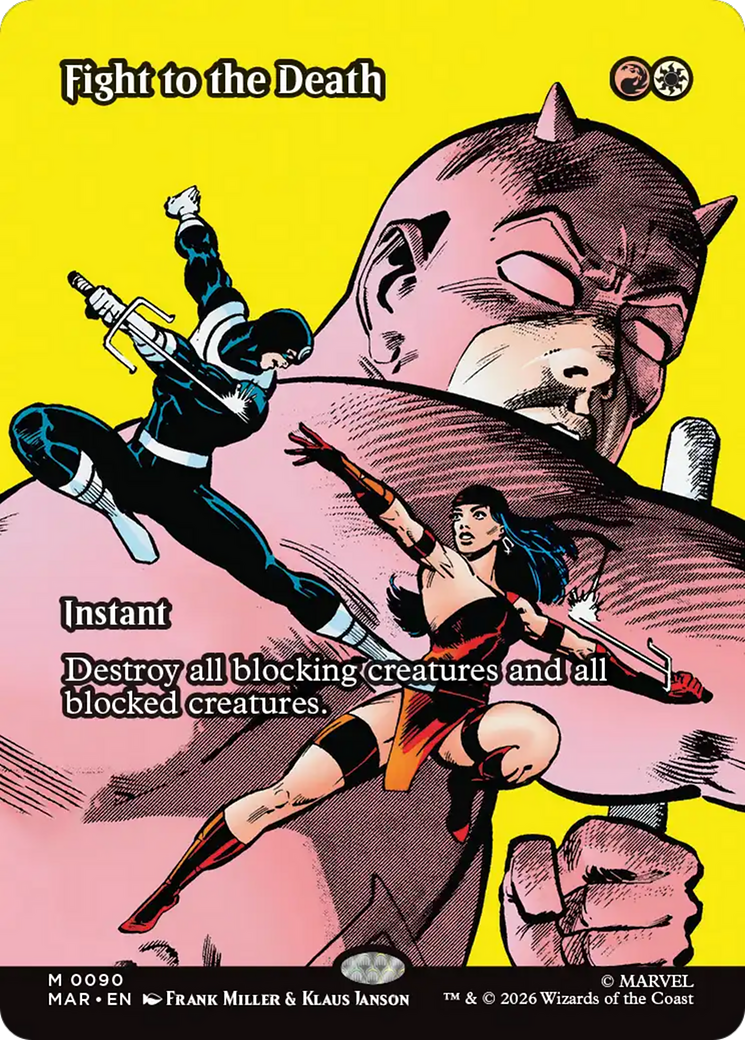 Fight to the Death (Borderless) [Marvel Universe: Eternal-Legal] | Card Merchant Takapuna