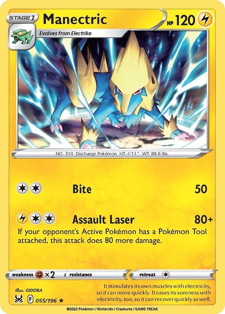 Manectric (055/196) [Sword & Shield: Lost Origin] | Card Merchant Takapuna