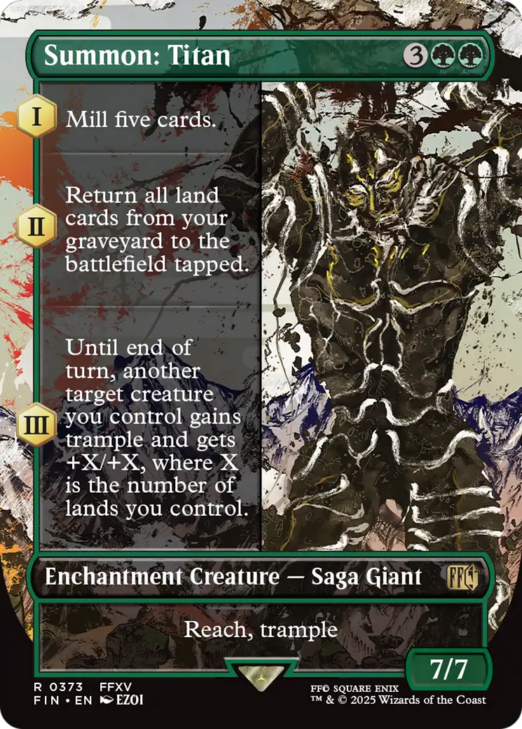 Summon: Titan (Borderless) [FINAL FANTASY] | Card Merchant Takapuna