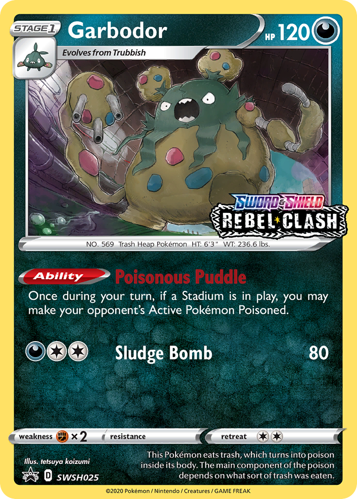 Garbodor (SWSH025) (Prerelease Promo) [Sword & Shield: Black Star Promos] | Card Merchant Takapuna