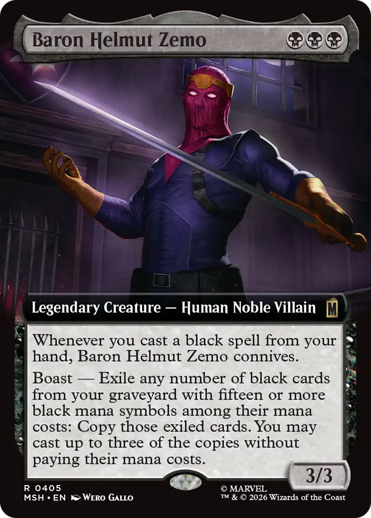 Baron Helmut Zemo (Extended Art) [Marvel Super Heroes] | Card Merchant Takapuna
