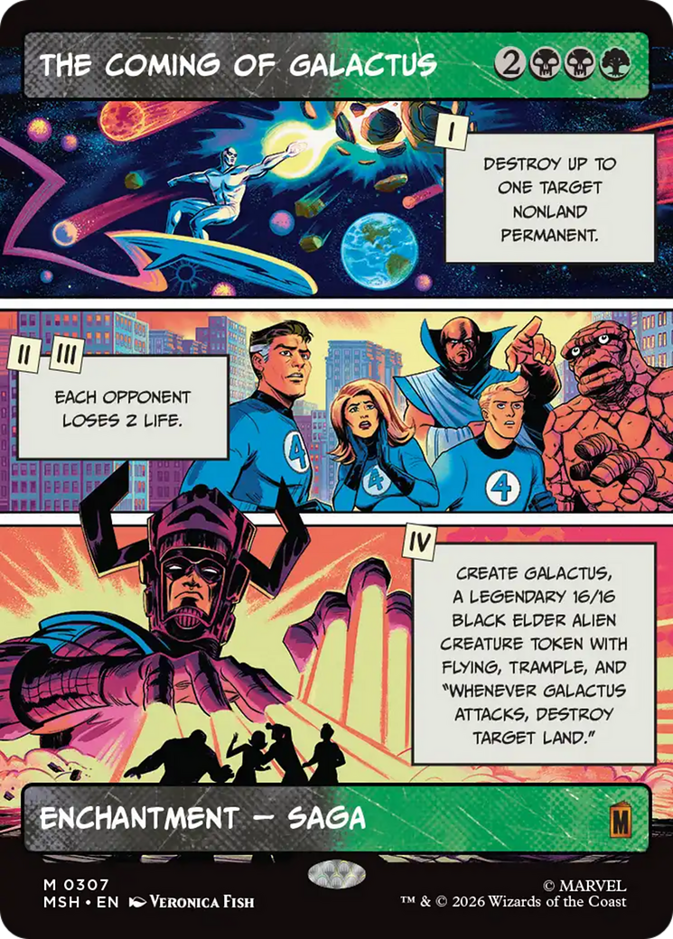 The Coming of Galactus (Borderless) [Marvel Super Heroes] | Card Merchant Takapuna