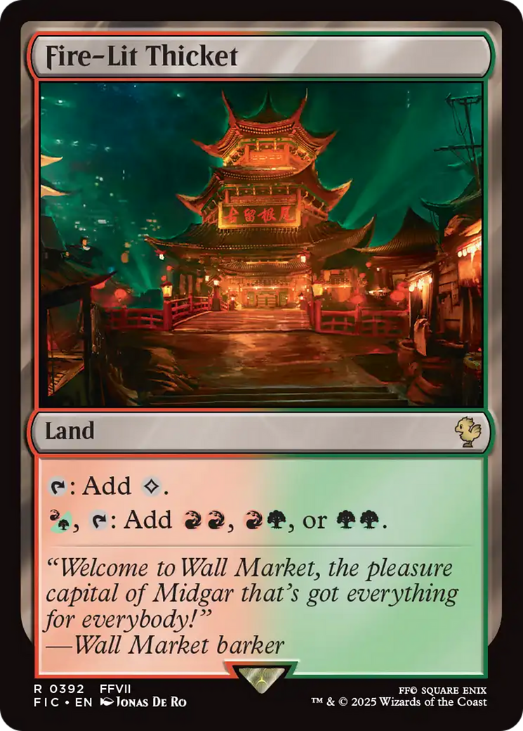 Fire-Lit Thicket [FINAL FANTASY Commander] | Card Merchant Takapuna