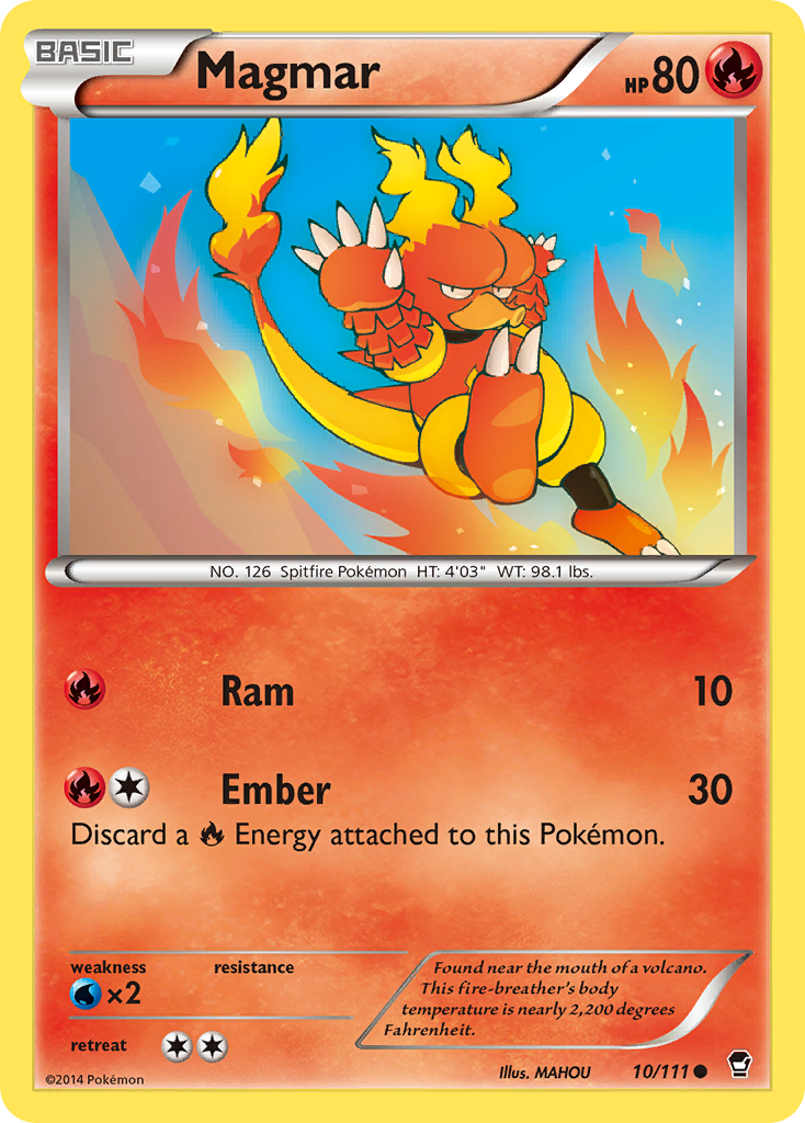 Magmar (10/111) [XY: Furious Fists] | Card Merchant Takapuna