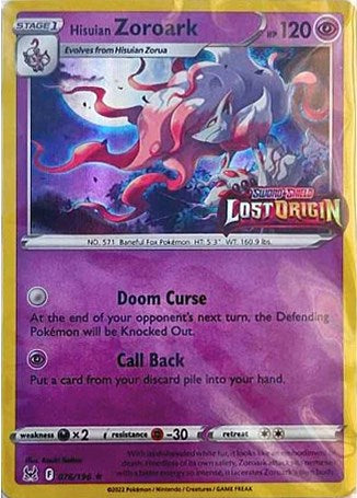 Hisuian Zoroark (076/196) (Lost Origin Stamp) [Sword & Shield: Lost Origin] | Card Merchant Takapuna