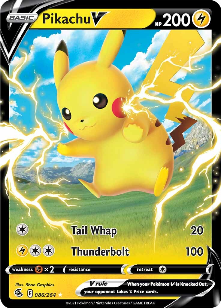 Pikachu V (086/264) [Sword & Shield: Fusion Strike] | Card Merchant Takapuna