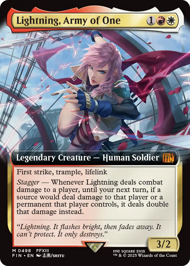 Lightning, Army of One (Extended Art) [FINAL FANTASY] | Card Merchant Takapuna