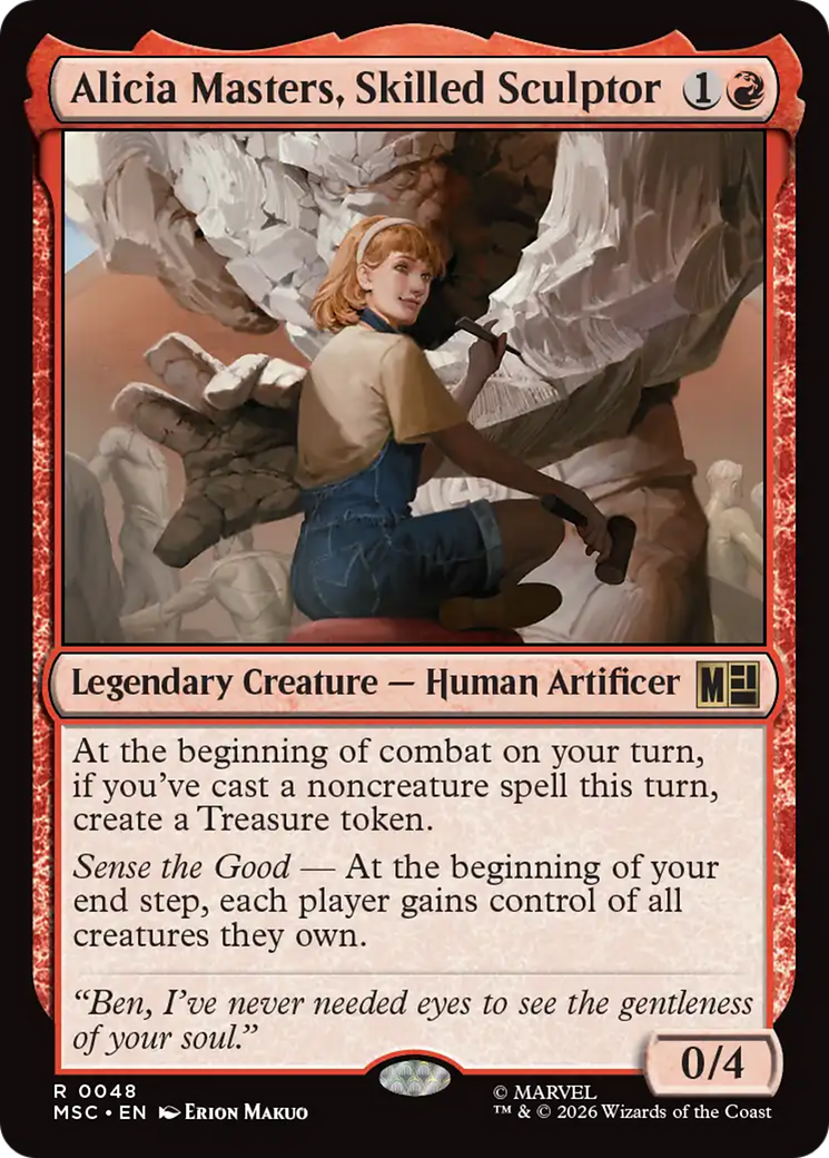 Alicia Masters, Skilled Sculptor (Surge Foil) [Marvel Super Heroes Commander] | Card Merchant Takapuna