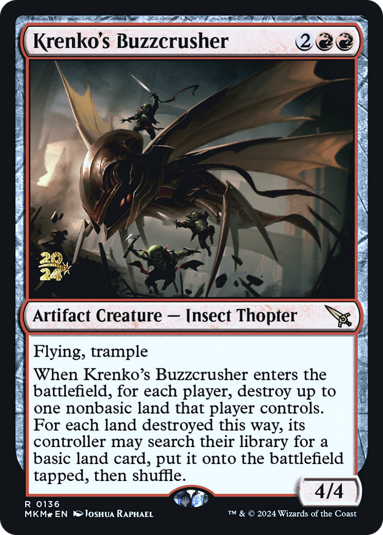 Krenko's Buzzcrusher [Murders at Karlov Manor Prerelease Promos] | Card Merchant Takapuna