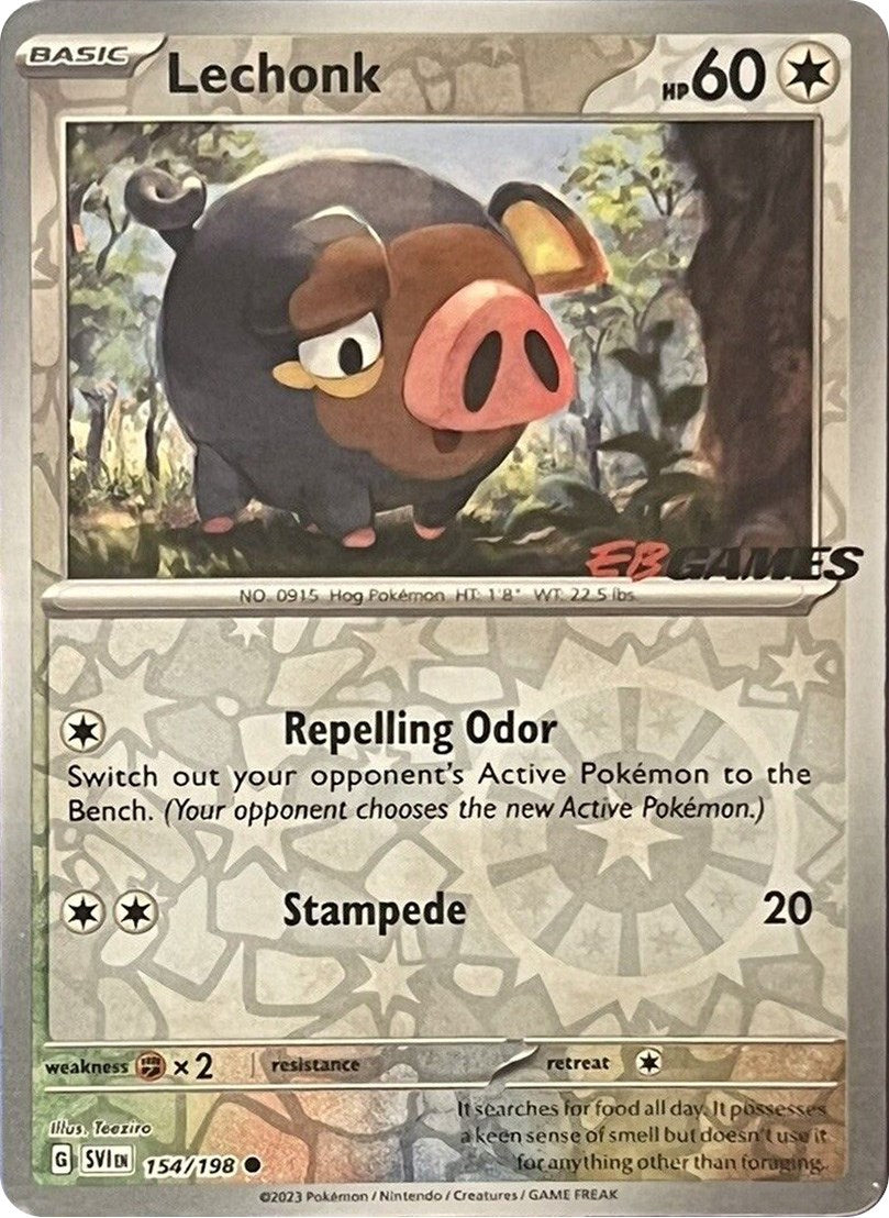 Lechonk (154/198) (EB Games Promo) [Scarlet & Violet: Base Set] | Card Merchant Takapuna