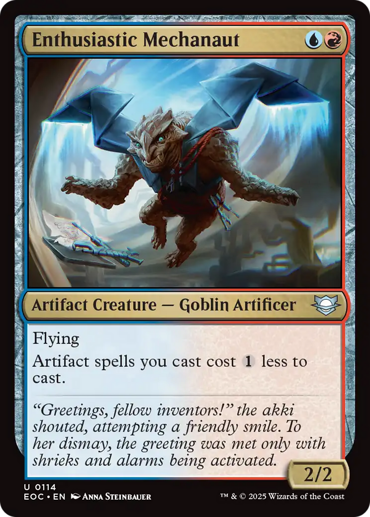 Enthusiastic Mechanaut [Edge of Eternities Commander] | Card Merchant Takapuna