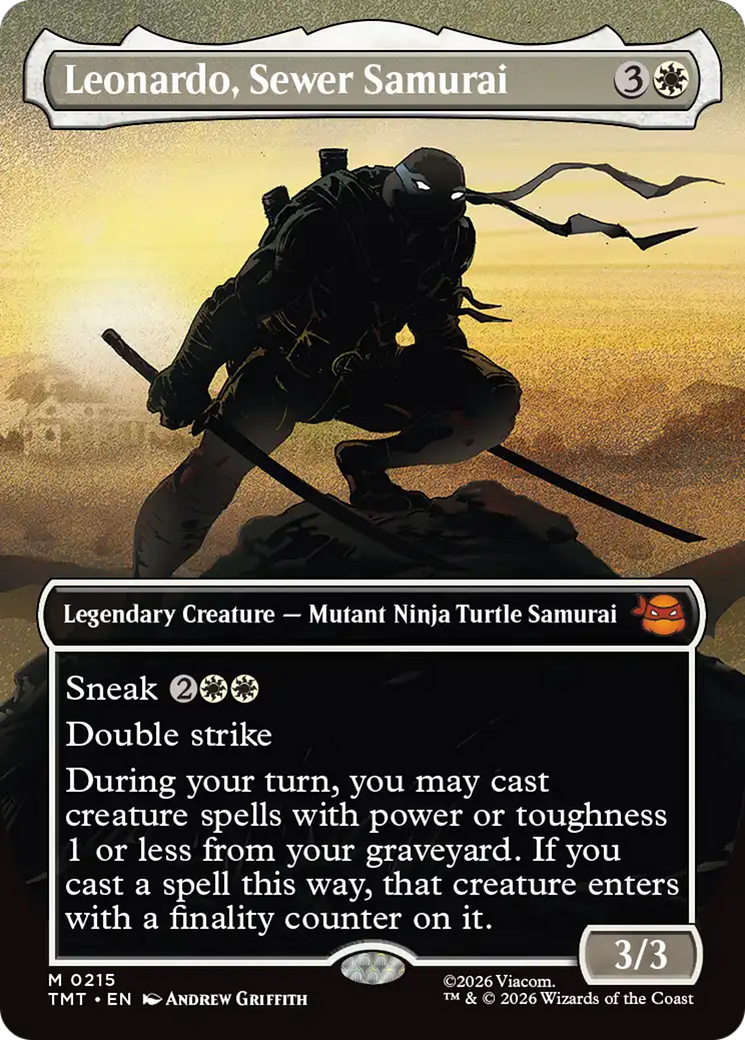 Leonardo, Sewer Samurai (Borderless) [Teenage Mutant Ninja Turtles] | Card Merchant Takapuna