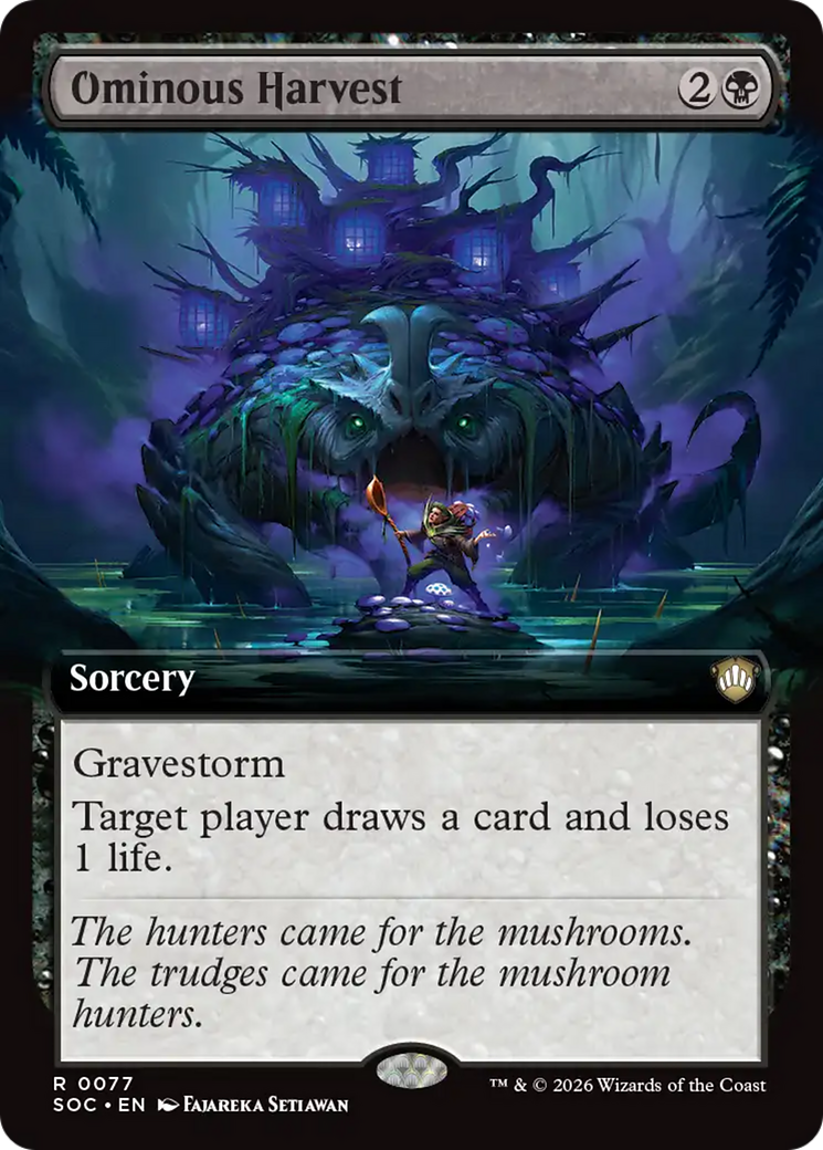 Ominous Harvest (Extended Art) [Secrets of Strixhaven Commander] | Card Merchant Takapuna