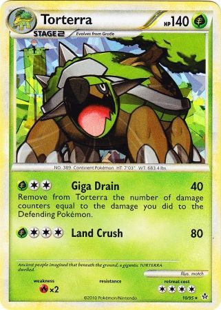 Torterra (10/95) (Cracked Ice Holo) [HeartGold & SoulSilver: Unleashed] | Card Merchant Takapuna