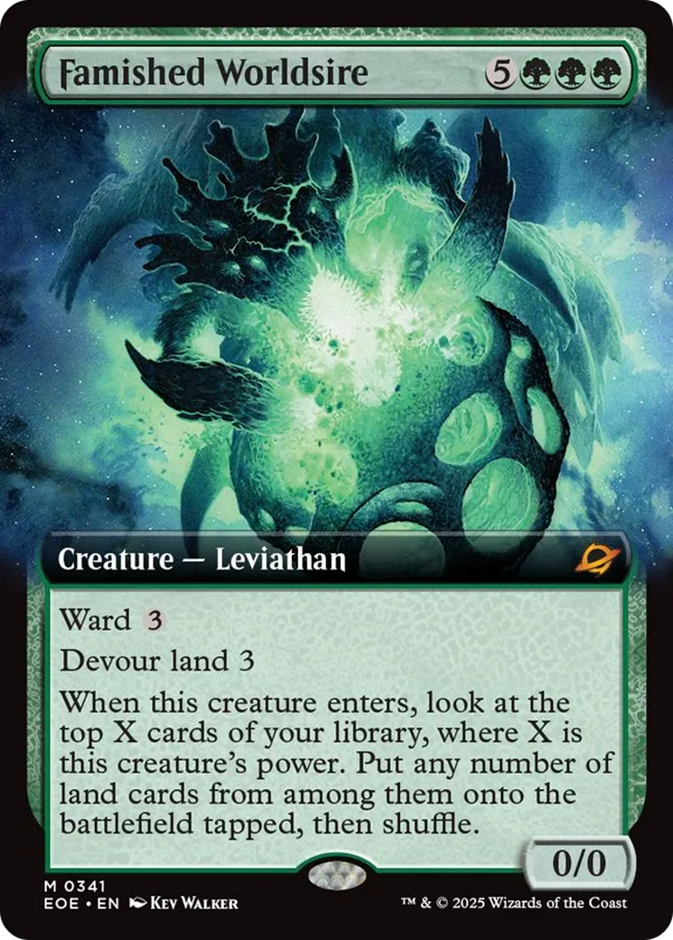 Famished Worldsire (Extended Art) [Edge of Eternities] | Card Merchant Takapuna