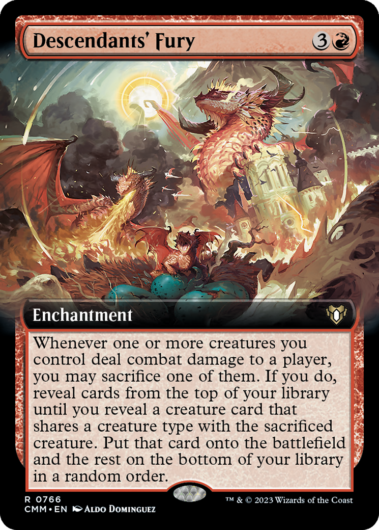 Descendants' Fury (Extended Art) [Commander Masters] | Card Merchant Takapuna