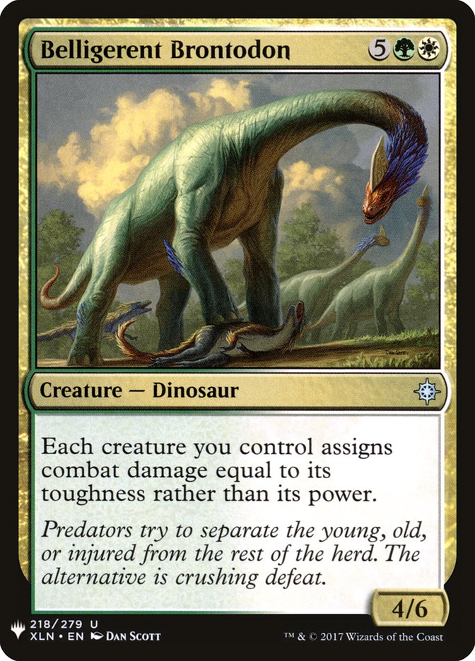 Belligerent Brontodon [Mystery Booster] | Card Merchant Takapuna