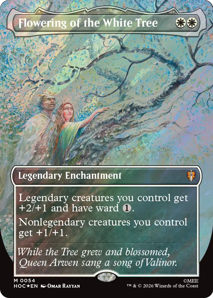 Flowering of the White Tree (Borderless) (Surge Foil) [The Hobbit: Eternal-Legal] | Card Merchant Takapuna