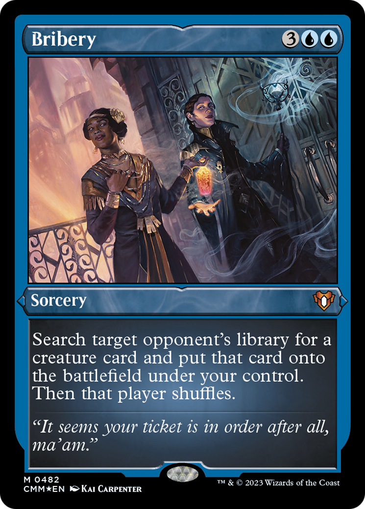 Bribery (Foil Etched) [Commander Masters] | Card Merchant Takapuna
