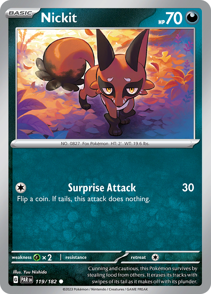 Nickit (119/182) [Scarlet & Violet: Paradox Rift] | Card Merchant Takapuna