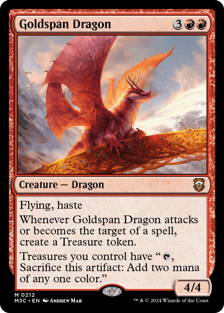 Goldspan Dragon (Ripple Foil) [Modern Horizons 3 Commander] | Card Merchant Takapuna